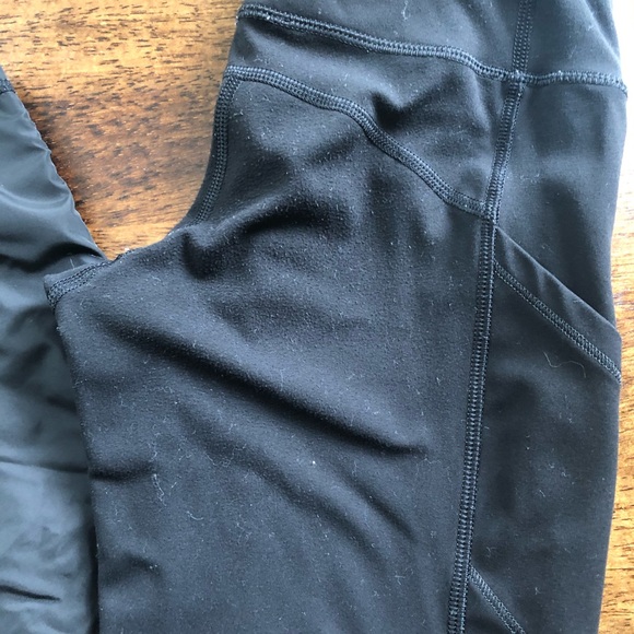 Lululemon Leggings with windbreaker material - Picture 2 of 5